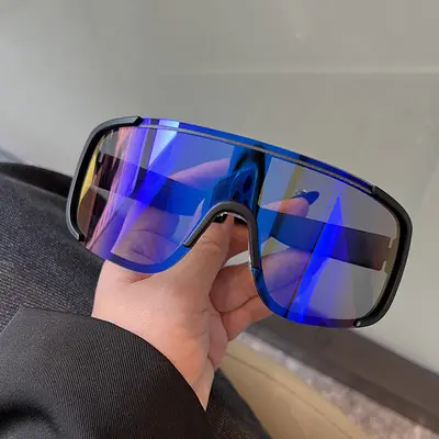 Night Cycling Glasses, Large Frame, Windproof, Clear Lens - 9