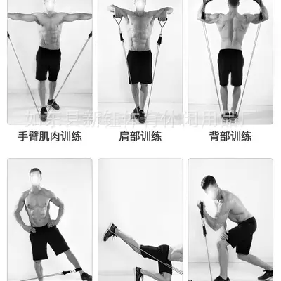 Brustexpander-Set mit Widerstandsband, Yogagurt und Türtrainer - 3