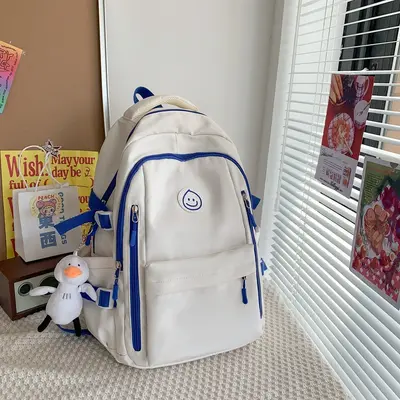 Grenzüberschreitender Rucksack koreanischer Stil Instagram-Stil vielseitiger Universitäts-Schülertasche Damen japanischer Stil Nylon-Mittelschüler-Rucksack großer Kapazität - 12