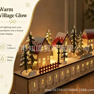 Christmas Village Advent Calendar Home Decoration - 3