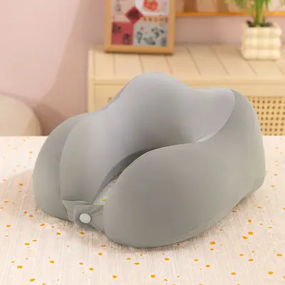 Memory-Foam U-förmiges Reisekissen mit Doppel-Peak Nackenstütze - 8