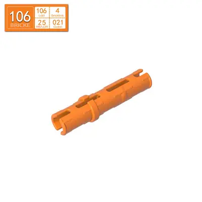 Long Double-Ended Friction Pin 23.7, Compatible with LEGO 6558, 50g - 7