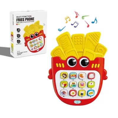 Baby Lerntelefon mit Musik und Geschichten, Cartoon-Pommes-Design - 7