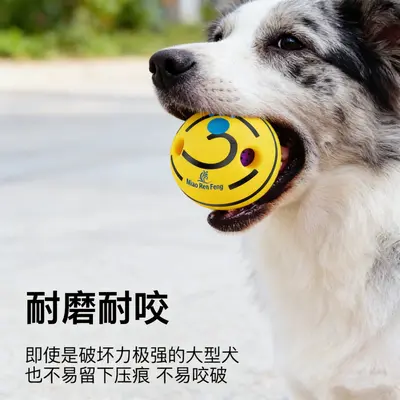 Dog Toy Rolling Squeaky Ball Durable Bite-Resistant Chew Ball - 3