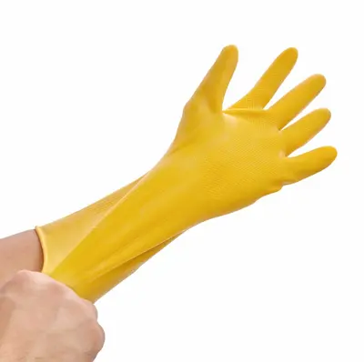 Baixiang A2 Food-Grade Latex Cleaning Gloves, Oil-Resistant, Thickened
