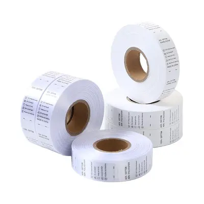 Custom Garment Wash Care Label, Satin with Logo