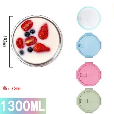 Mikrowellenbehältnis aus Borosilikatglas mit Heizfunktion, Behälter für Portionsservice, Borosilikatglas-Speisebehälter, unterteilter Glasspeicherbehälter - 10