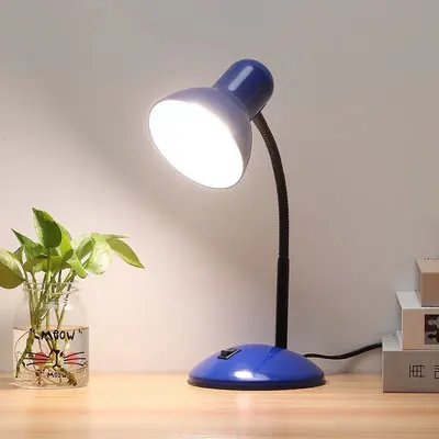 Metal Table Lamp with E27 Socket and Push Button Switch