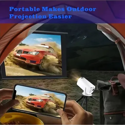 E110 Uluslararası Yeni Model 4K WiFi HD Android 11.0 5G Bluetooth Taşınabilir Ev Mini Projektör Dış Pazar