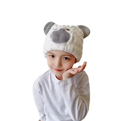 Douyin popüler çocuk saç kurutma başlığı unicorn tavşan toptan mercan kadife emici karikatür sevimli kadınlar ve yetişkinler için duş başlığı