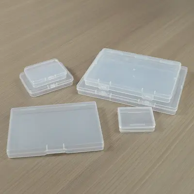 Şeffaf Amazon sınır ötesi PP dikdörtgen ekran kutusu kartvizit kartı dosya saklama kutusu düz kutu toz geçirmez plastik kutu