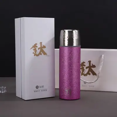 Titanium-Coated Double-Wall Insulated Tea Infuser Thermos Cup, Portable Outdoor Bottle - 9