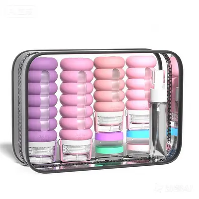 16-Piece Travel Bottle Set, Leak-Proof Silicone, Squeezable - 9