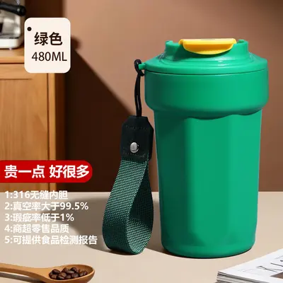 Edelstahl-Thermobecher 316, achteckig, Kaffee - 8