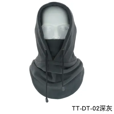 Winter Windproof Fleece Cycling Balaclava with Neck Warmer, Hooded - 8