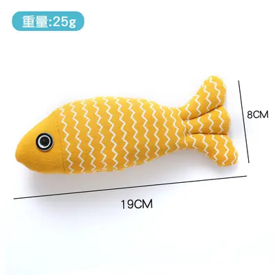 Oversized Catnip Wave Cat Toy, Cotton Linen Chew Toy - 9