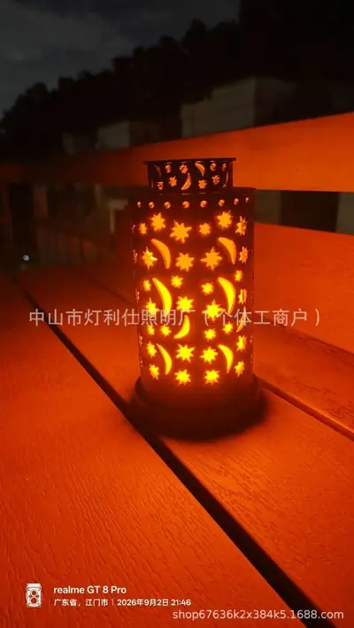 LED Artificial Flame Lamp, Battery-Powered Decorative Outdoor Fire Effect Light - 8