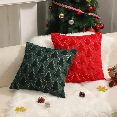 Instagram-style pillow New Year holiday decoration pillow bedroom bedside pillow Christmas tree romantic plush pillow cover