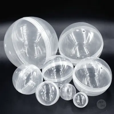 Transparent Plastic Gashapon Capsule, 28-160 mm, Refillable Empty Shell