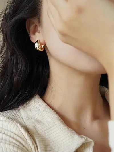 Seiko water drop ring ear studs, fashion design - 7