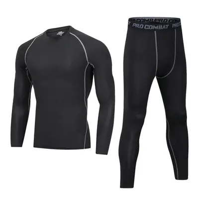 Men's Fitness Set, Compression Fit, Quick-Dry, Fleece-Lined - 12