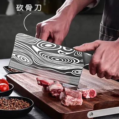 Longquan mutfak bıçak seti, dövme, şef ve dönerme bıçağı