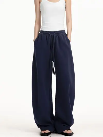 CATTEEIUS College-Stil Sweatpants einfarbig, weit geschnitten, für Herren und Damen
