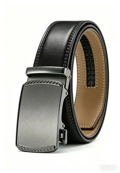 Foreign trade cross-border automatic buckle belt men's leather belt buckle male genuine leather youth business automatic buckle matte - 10