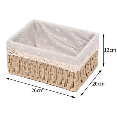 Rattan dokuma depolama sepeti salon masası - 10