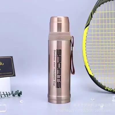 Edelstahl-Thermosflasche mit Geschosskopf-Design, großes Fassungsvermögen, tragbar für Out - 8