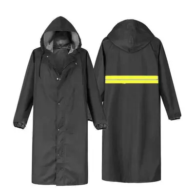 Long waterproof raincoat thickened fabric - 6