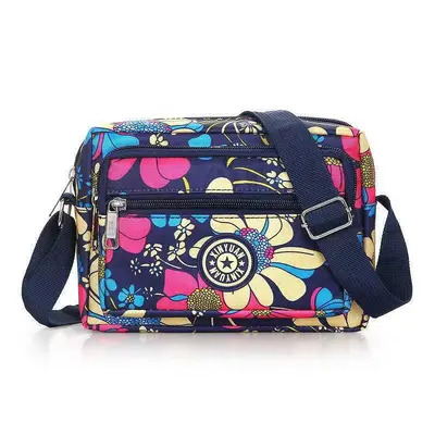 Nylon Fabric Floral Women's Mom Bag, Single Shoulder Crossbody Bag - 6
