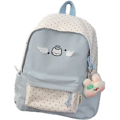 Girls' Schoolbag, Polka Dot Pattern, Lightweight, for Middle and Primary School - 5