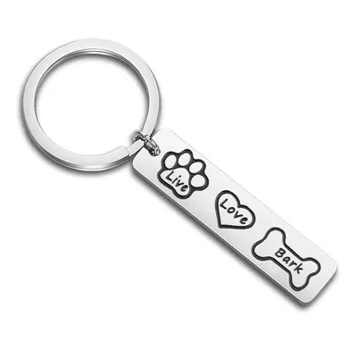 Stainless Steel Pet Dog Keychain Souvenir Key Ring - 7