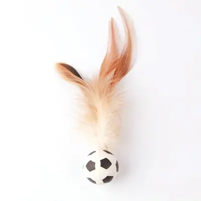 Feather Bouncing Ball Cat Toy, Interactive, Self-Play for Kittens - 6