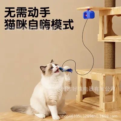 Door-Hanging Cat Yo-Yo Ball and Smart Electric Cat Teaser Wand - 5