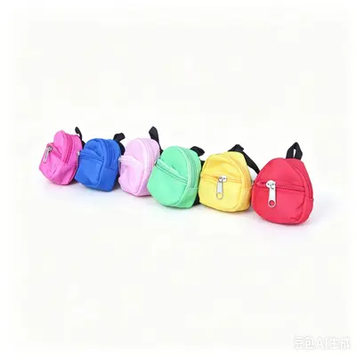 Mini Backpack Coin Purse Doll Change Backpack Polyester Oxford Cloth Coin Bag Book Bag Pendant Coin Pouch