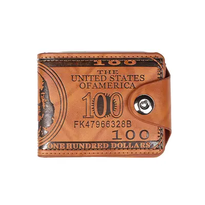 Men's Wallet, Ultra-Light PU Leather, Multifunctional, Dollar Pattern - 6