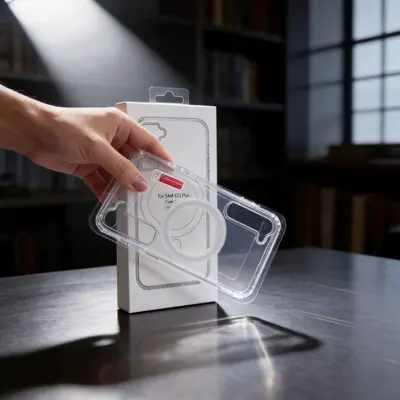 Magsafe Magnetische transparente Acryl 2-in-1 Handyhülle für Samsung S26 mit magnetischem Schutzgehäuse A26
