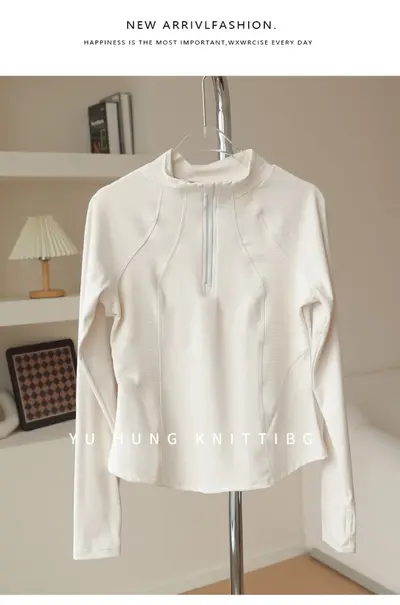 Women's Quick-Dry Long Sleeve Yoga Jacket, Pilates Top - 10