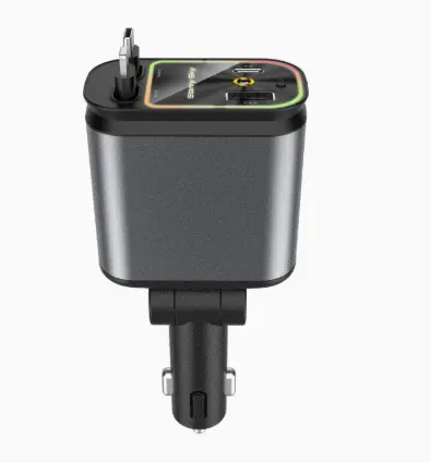 D2 Car Charger 120W PD Fast Charging with Retractable Cable, 1-4 Ports - 13