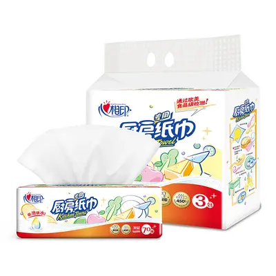 Xinxiangyin 3er Pack 1 Küchenrollen, abziehbar, fettabsorbierend und wasserabsorbierend, preiswerte Haushaltsreinigungspapierhandtücher - 7
