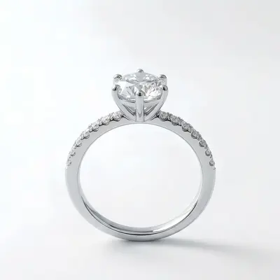 S925 Silver Moissanite Ring, Marquise Cut