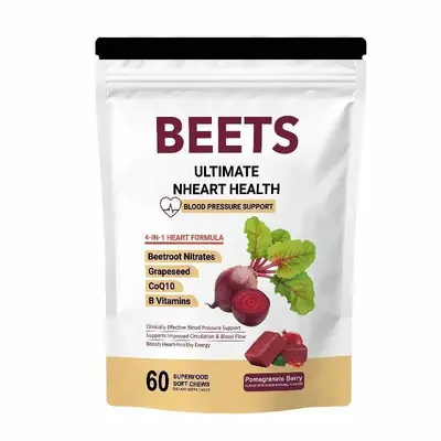 Beetroot Gummies with Coenzyme Q10 and B-Complex Vitamins