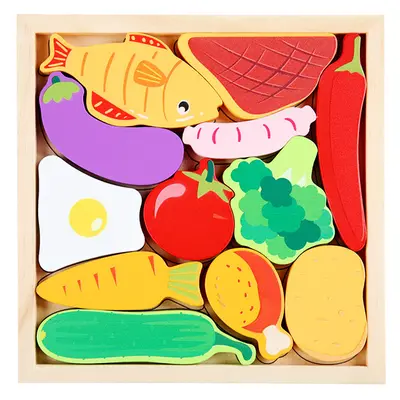Wooden Educational 3D Puzzle for Children with Animals, Numbers and Letters - 9