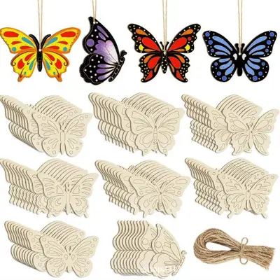 DIY Handmade Craft Wooden Puzzle Blanks Decorative Toy Set for Children Assembly and Painting - 13
