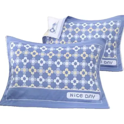 Polyester-Cotton Pillow Towel Set of 2, Extra Large, Stain-Resistant, Oil-Resistant - 5