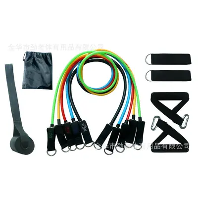 Amazon-Bestseller 11-teiliges Fitness-Widerstandsbandset, TPE-Yoga-Widerstandsbänder, 11-teiliges Expander-Set, Fabrik