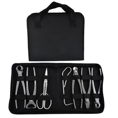 Bonsai Pruning Shear Set, Diagonal Pliers, 6 Pieces - 8