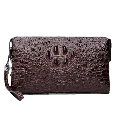 Crocodile Pattern Men's Clutch Bag, Lightweight, Large Capacity - 5